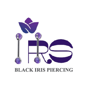 Black iris piercing